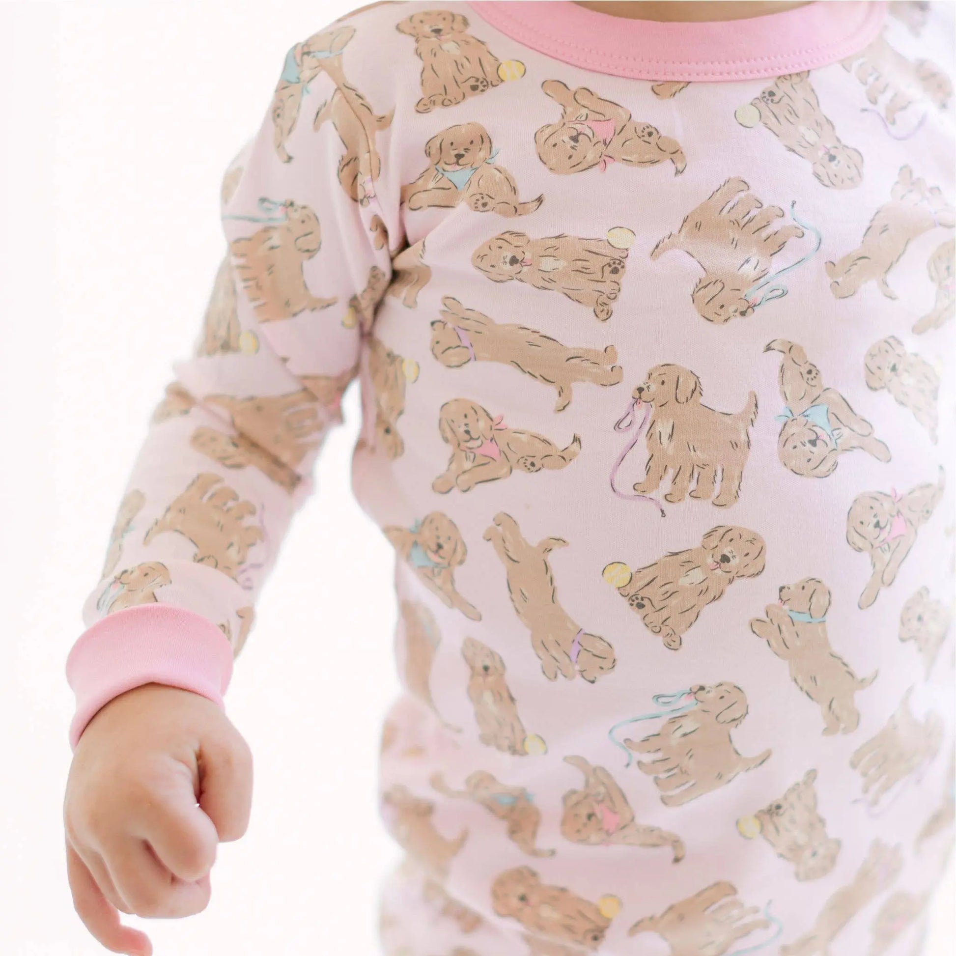 Blush Harvey Retriever Dreams Pajamas Magnolia Baby