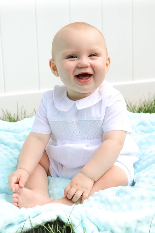 Sweetgrass Smocked Romper Lowcountry Littlewear
