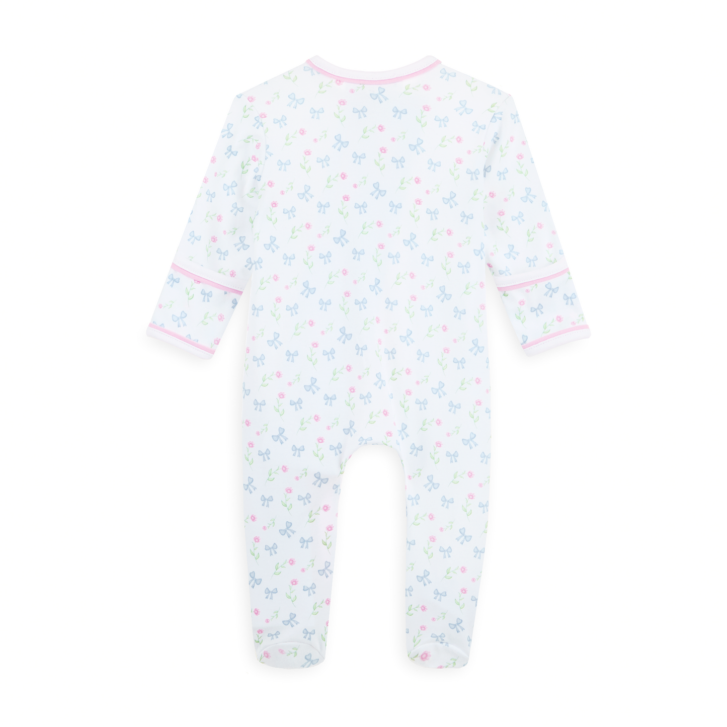 Evelyn's Classics Print Zip Footie Magnolia Baby