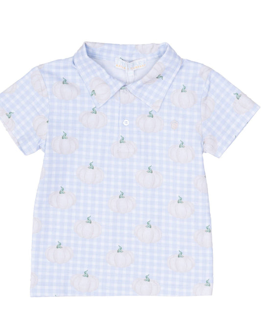 Pumpkin Patch Plaid Polo The Oaks Apparel Company