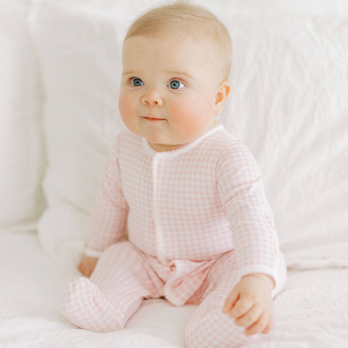Mini Checks Footie Lowcountry Littlewear