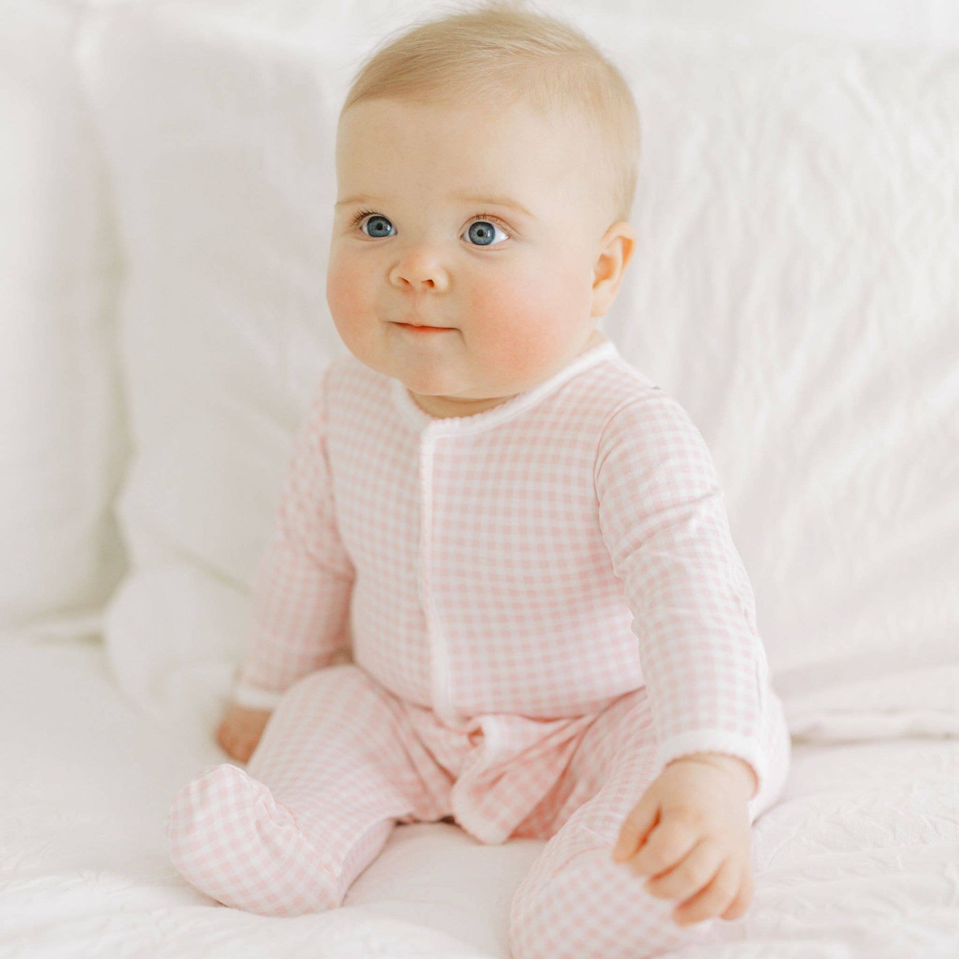 Mini Checks Footie Lowcountry Littlewear