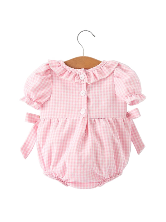 Baby Girls Summer Crocodile Embroidered Smocked Romper Rylee Faith Designs