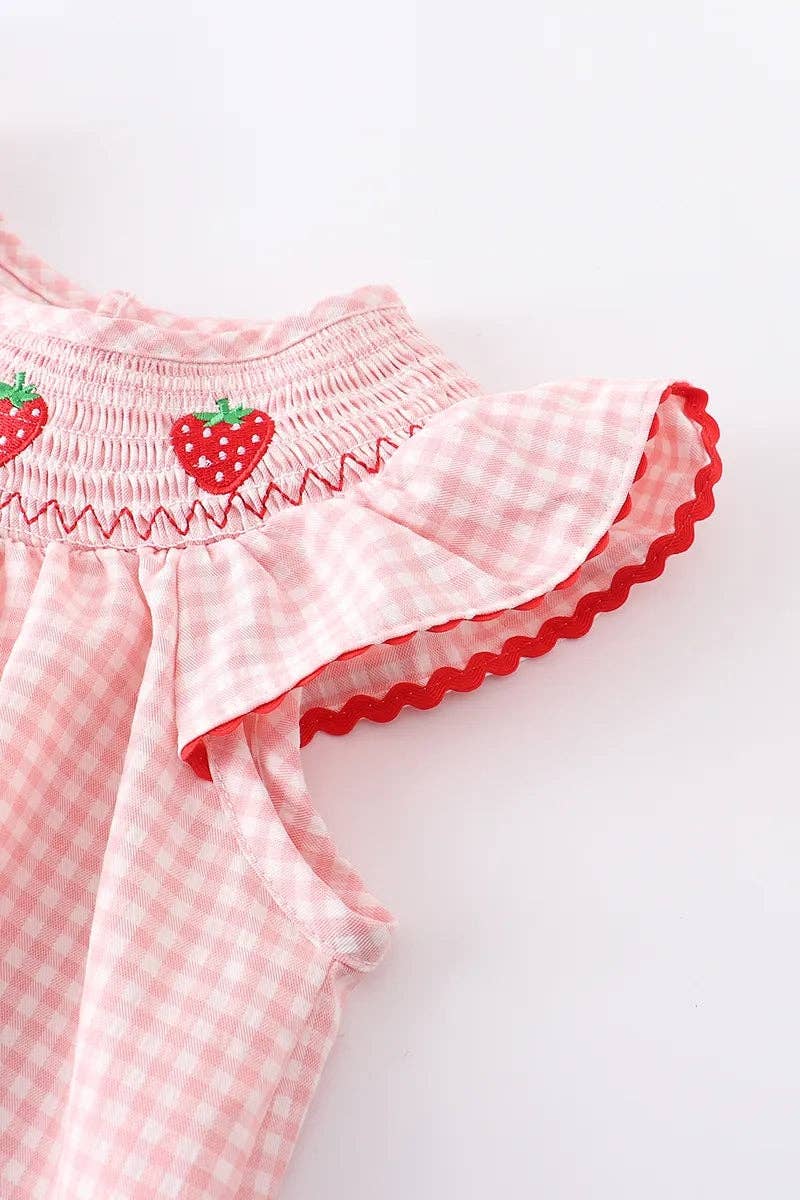 Strawberry Patch Smocked Dress