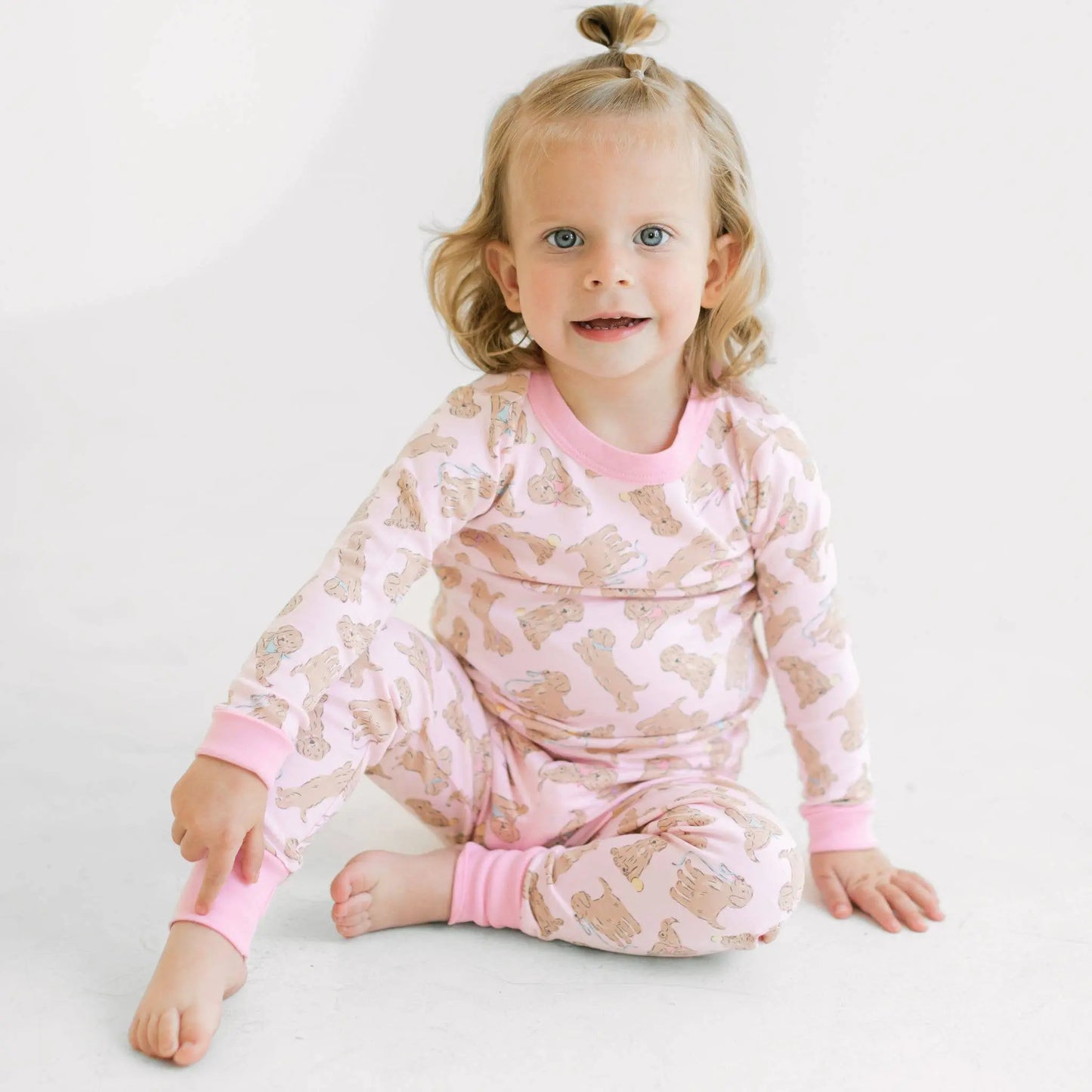 Blush Harvey Retriever Dreams Pajamas Magnolia Baby