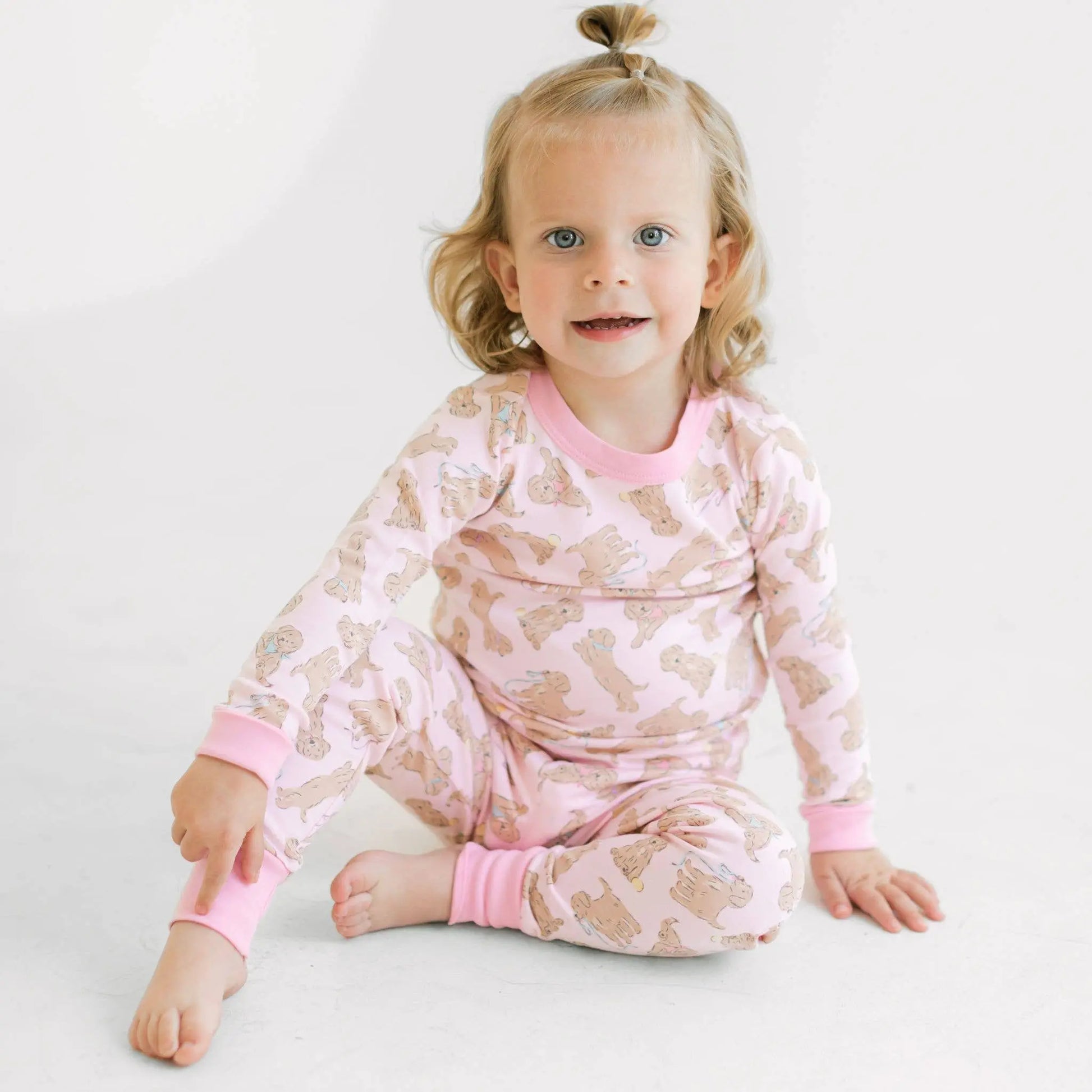 Blush Harvey Retriever Dreams Pajamas Magnolia Baby