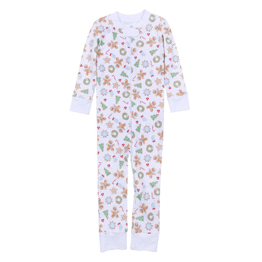 Frosted Wonderland Zip Pajamas - Light Blue Magnolia Baby