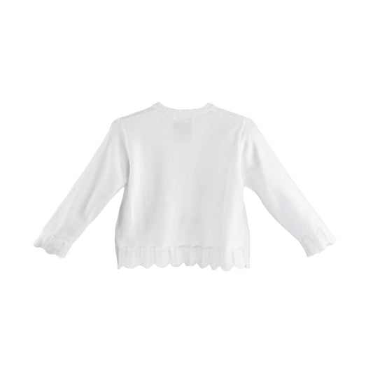 Pointelle Edge Bolero Sweater Petit Ami & Zubels