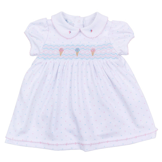 Ice Cream Classics Smocked Collared Dress Magnolia Baby