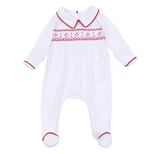 Henry Smocked Boy Footie Magnolia Baby