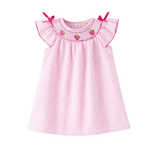 Strawberry Smocked Dress Rylee Faith Designs