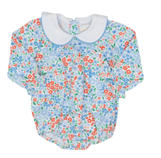 Floral baby bib on a white background