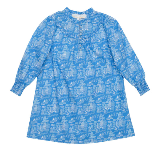 Willow Blue Toile Dress Lowcountry Littlewear