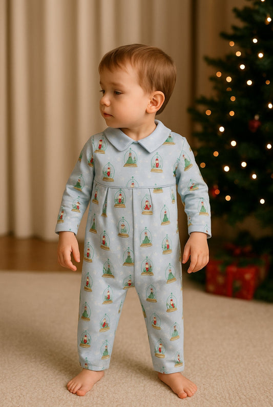 Winter Wonderland Blue Romper Hug Me First