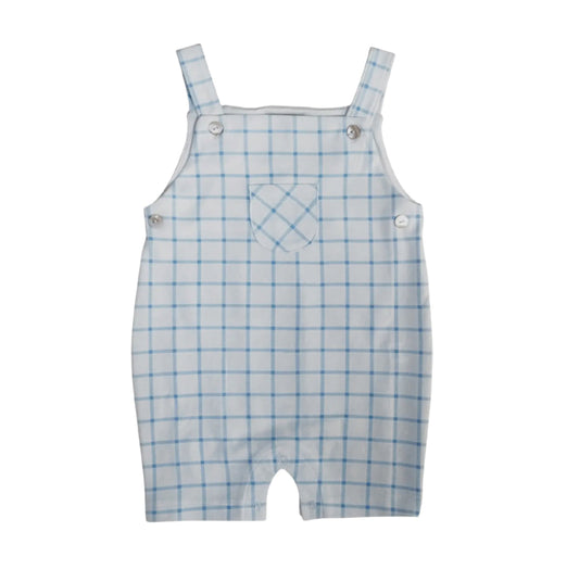 Blue Windowpane Overall Lowcountry Littlewear
