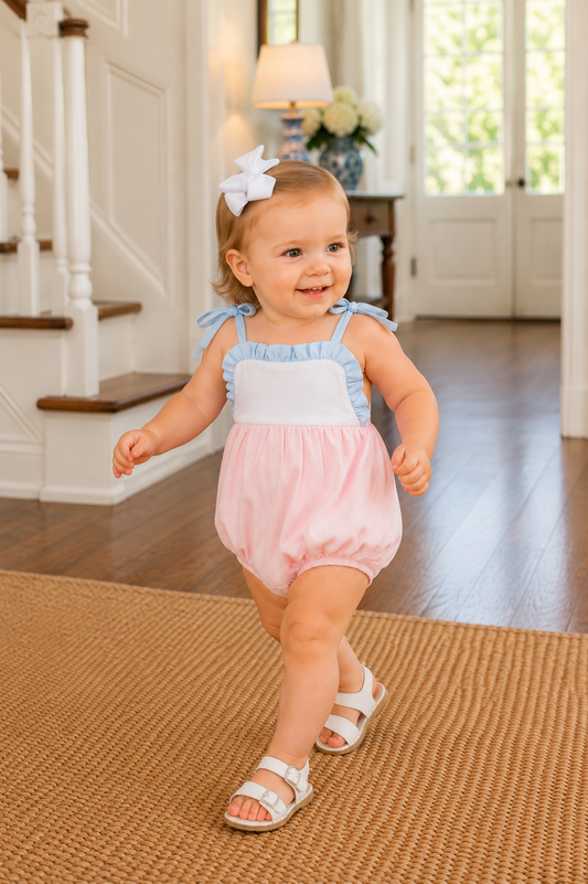 Girls Knit Tie Sunsuit Love That Cotton