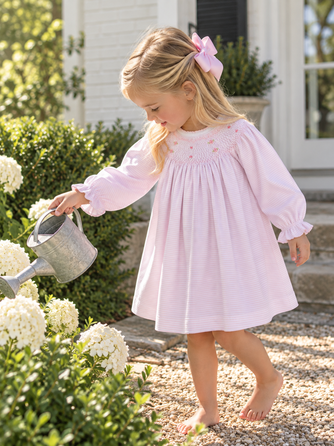 Anna Bishop Long Sleeve Dress - Pink Magnolia Baby