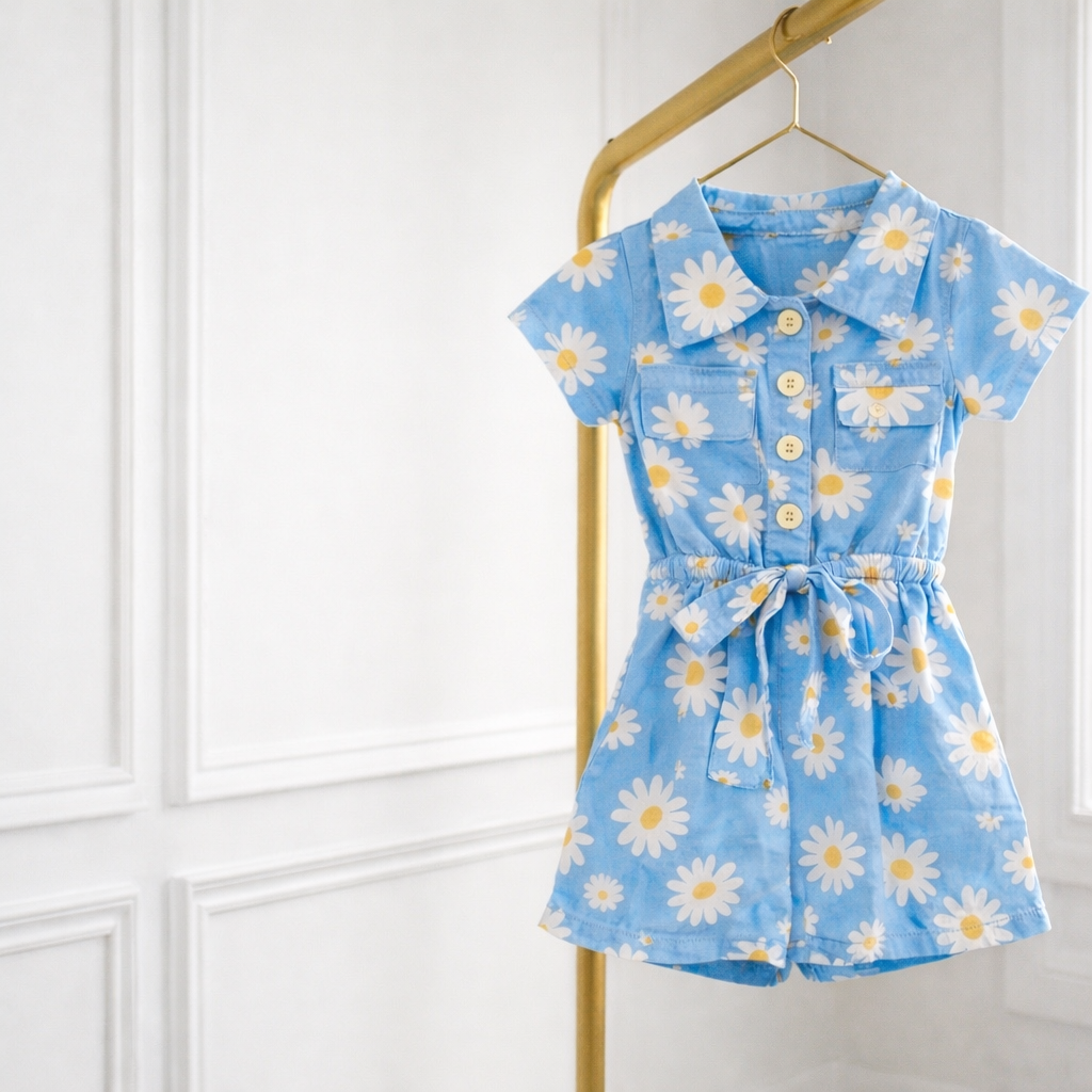 Poppy Blue Jumpsuit Rylee Faith Designs