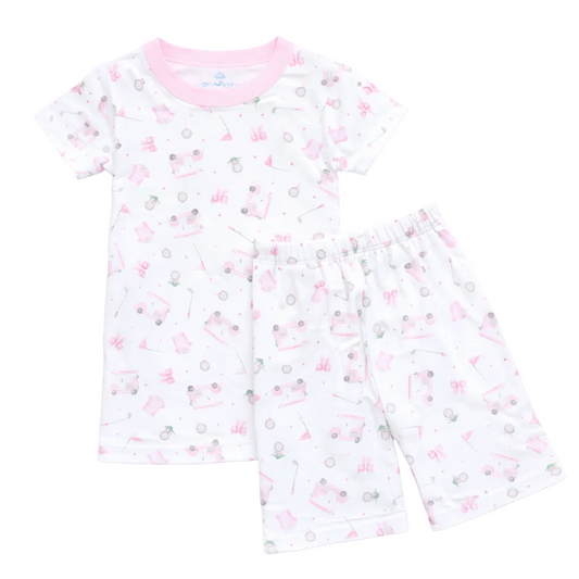 Little Golfer Short Pajamas - Pink Magnolia Baby