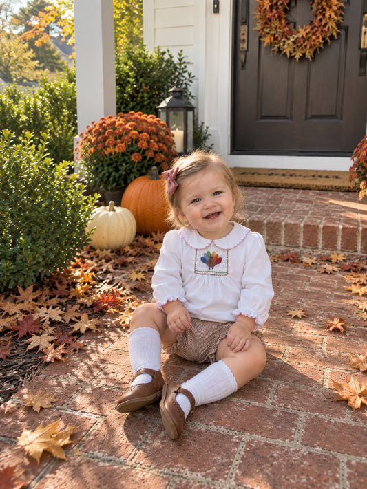 Turkey Smocked Diaper Set- PREORDER Petit Ami & Zubels