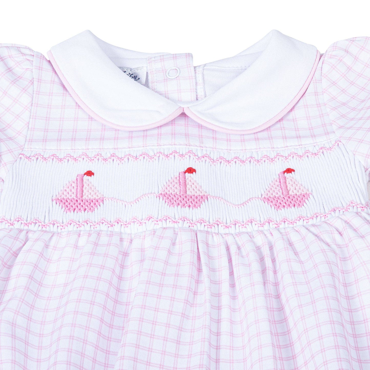 Ahoy Baby Classics Smocked Bubble - Pink Magnolia Baby