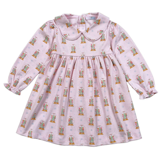 XSN-240 Pink Christmas Snow Globes Pima Dress Hug Me First