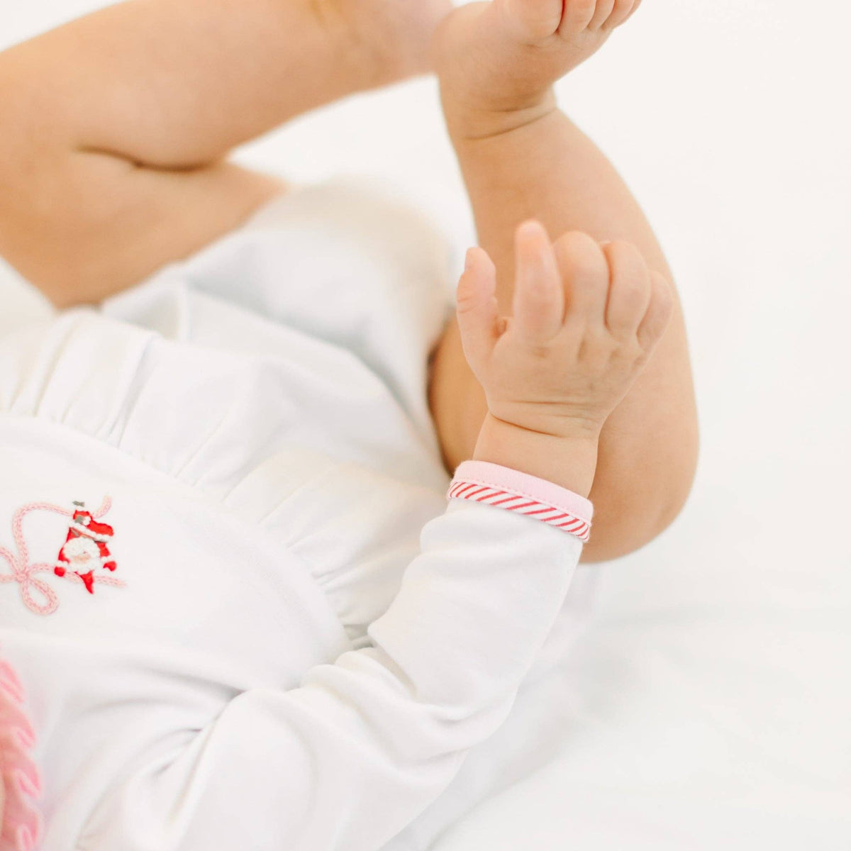 Jolly Ribbons Hand-Embroidered Long Sleeve Ruffle Bubble Magnolia Baby