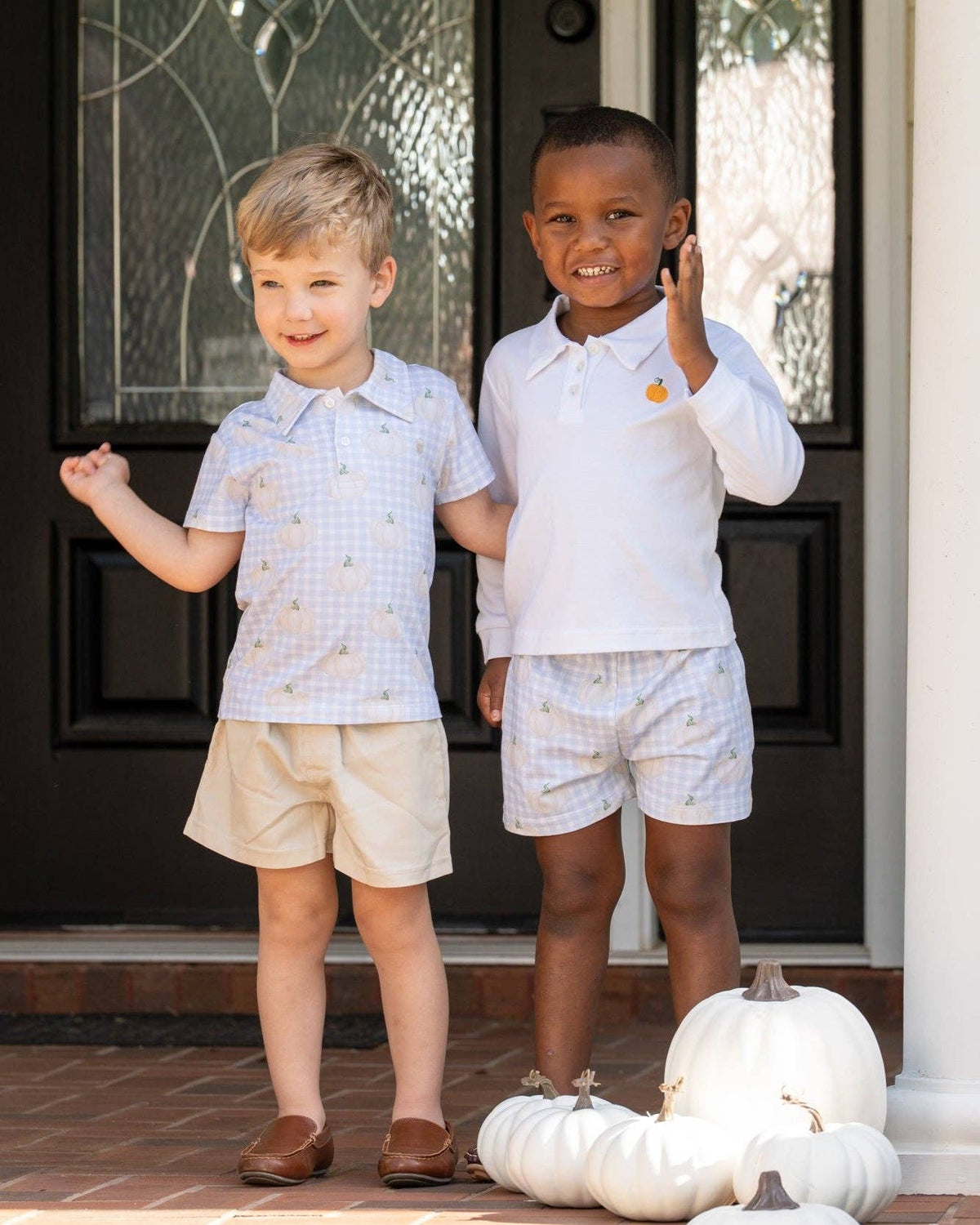 Pumpkin Patch Plaid Polo The Oaks Apparel Company