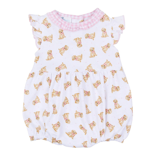 Sweet Golden Print Bubble - Pink Magnolia Baby