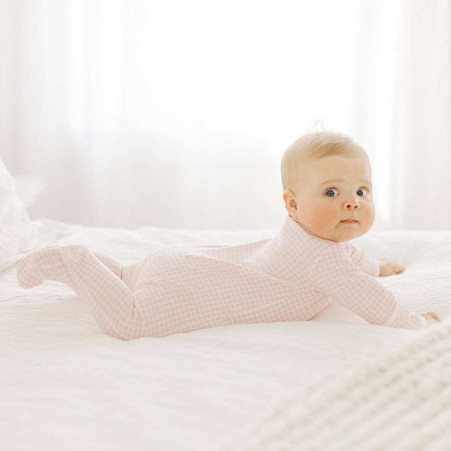 Mini Checks Footie Lowcountry Littlewear