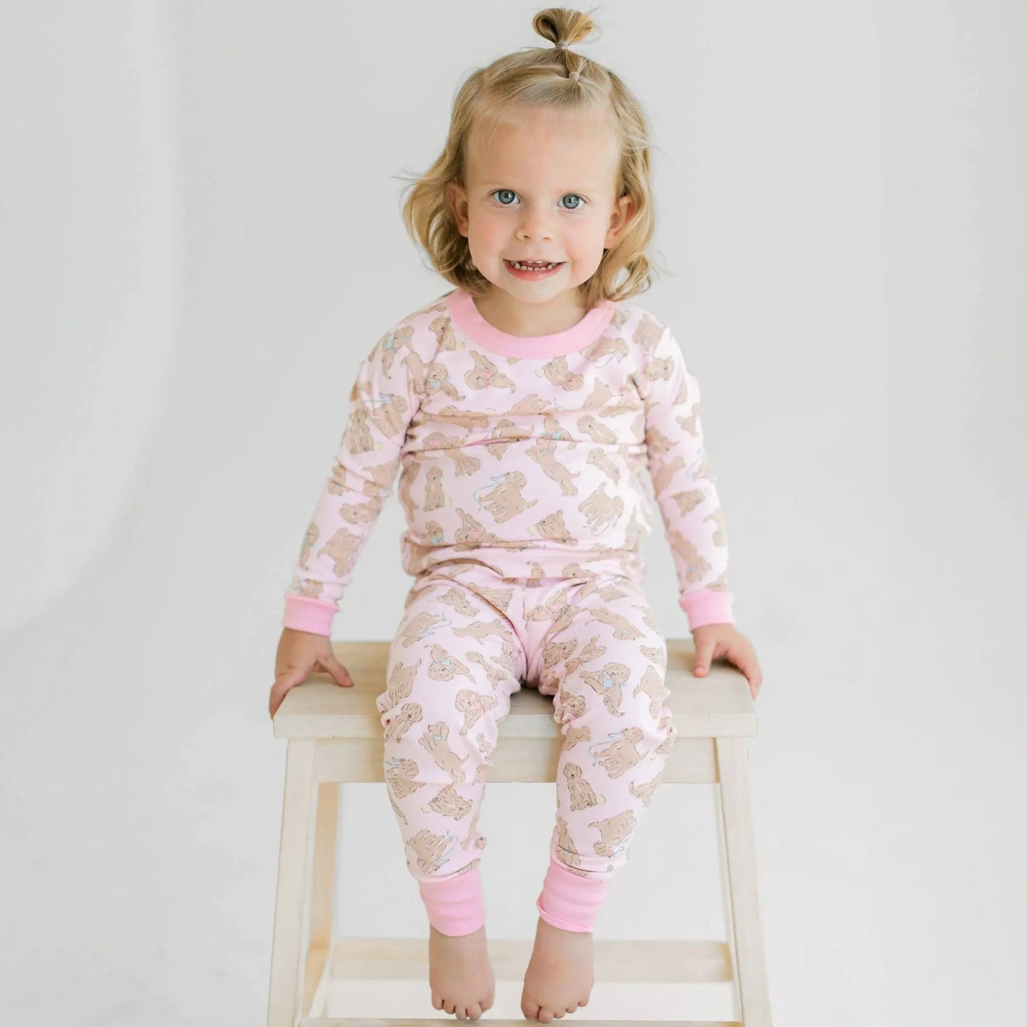 Blush Harvey Retriever Dreams Pajamas Magnolia Baby