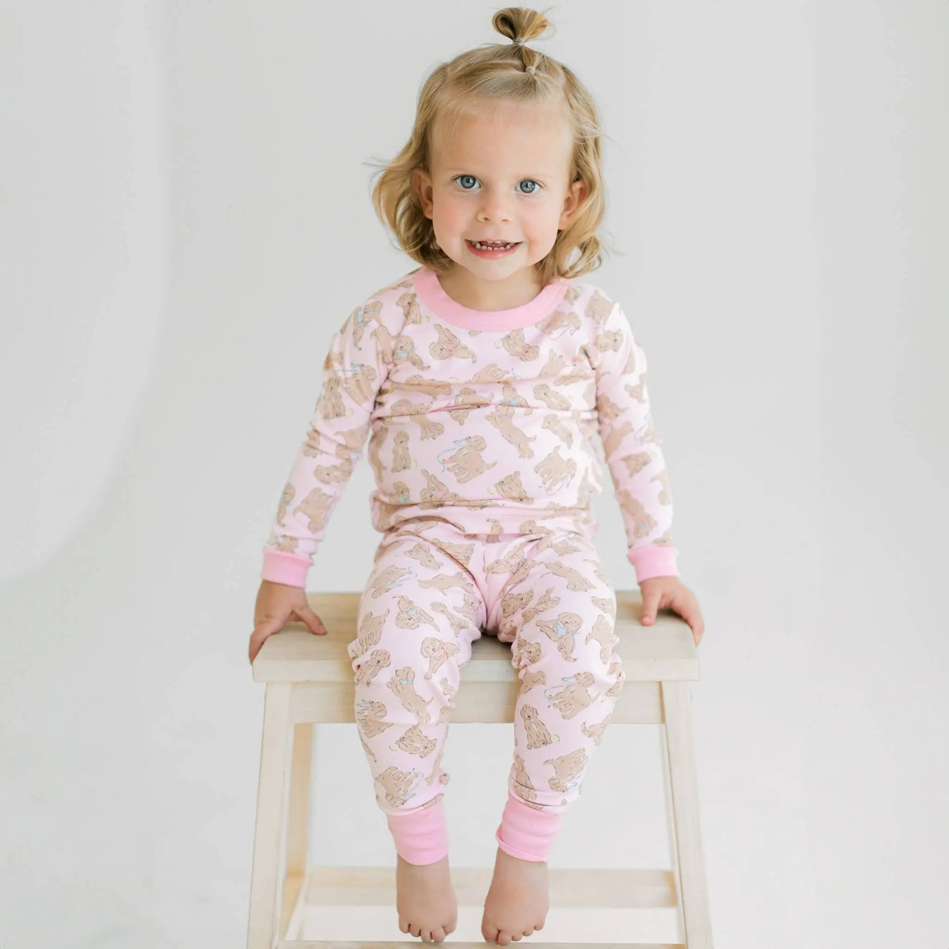 Blush Harvey Retriever Dreams Pajamas Magnolia Baby