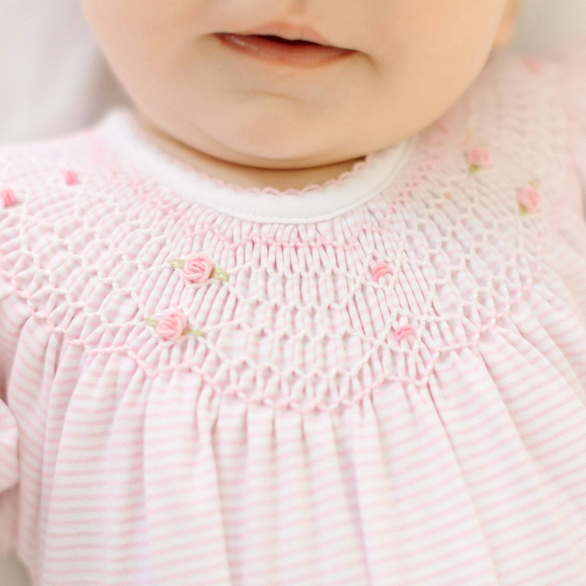 Anna Bishop Long Sleeve Bubble - Pink Magnolia Baby