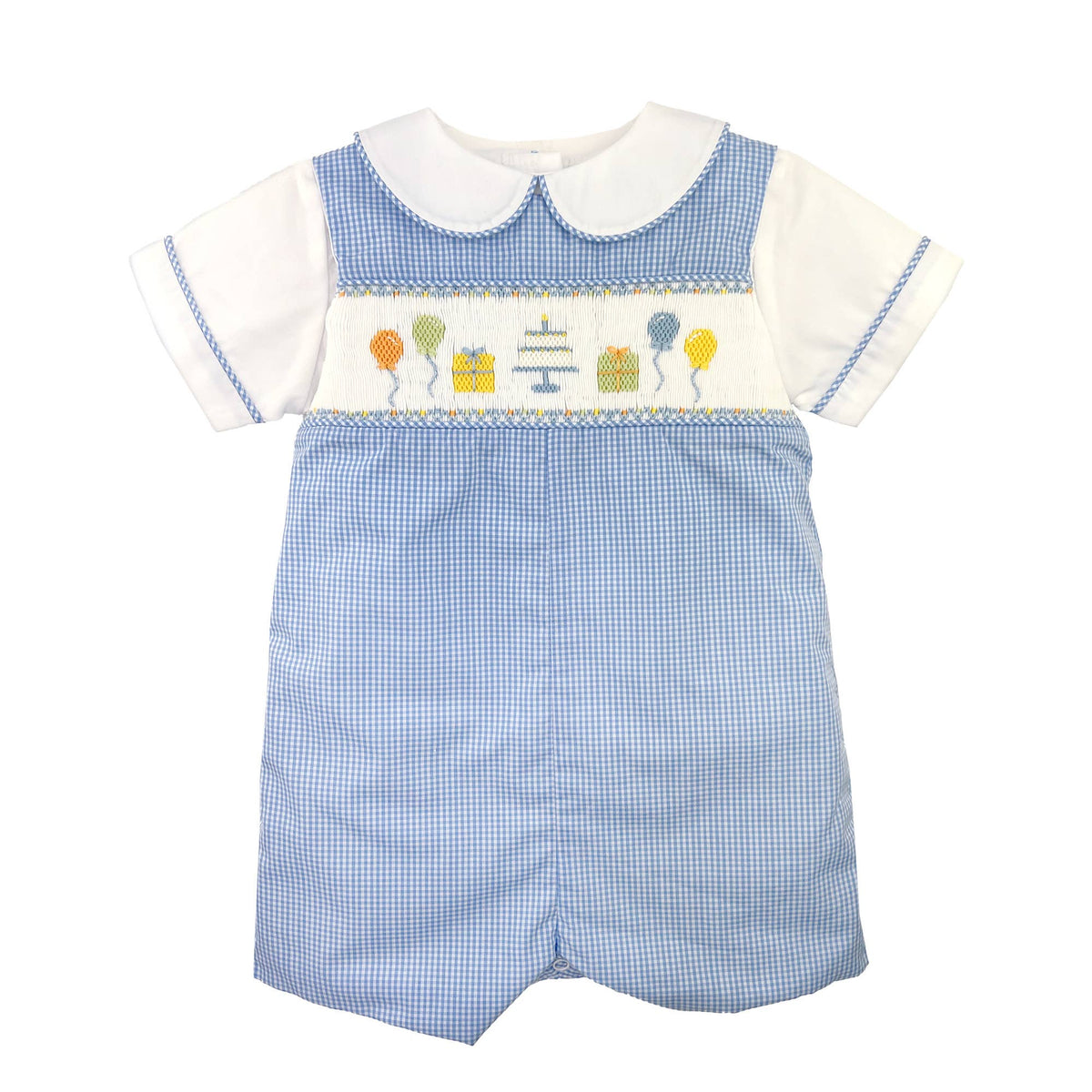 Hand Picture Smocked Birthday Romper Petit Ami & Zubels