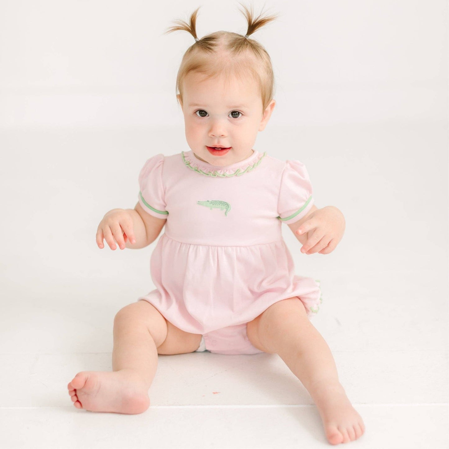 Bayou Baby Ruffle Bubble - Pink Magnolia Baby