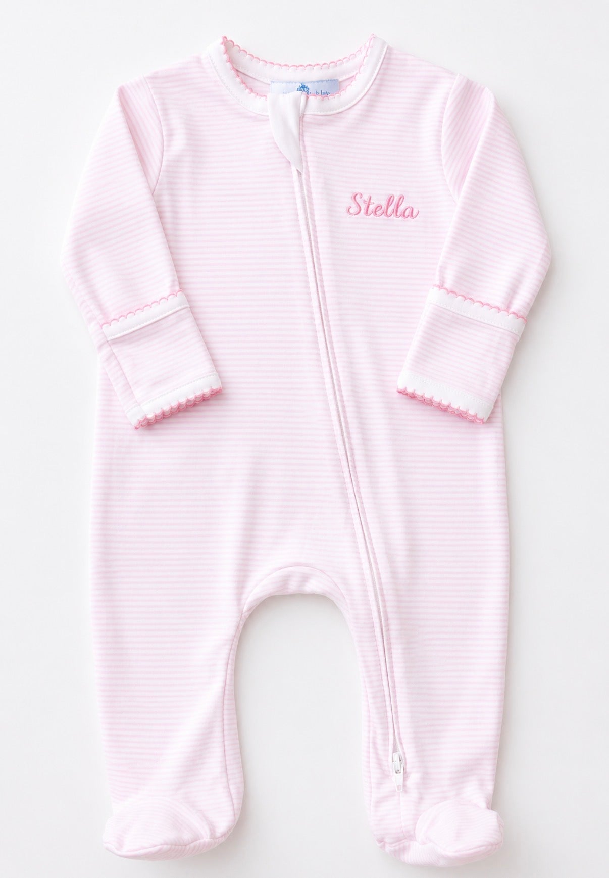 Mini Stripes Pajamas Footie - Pink Magnolia Baby
