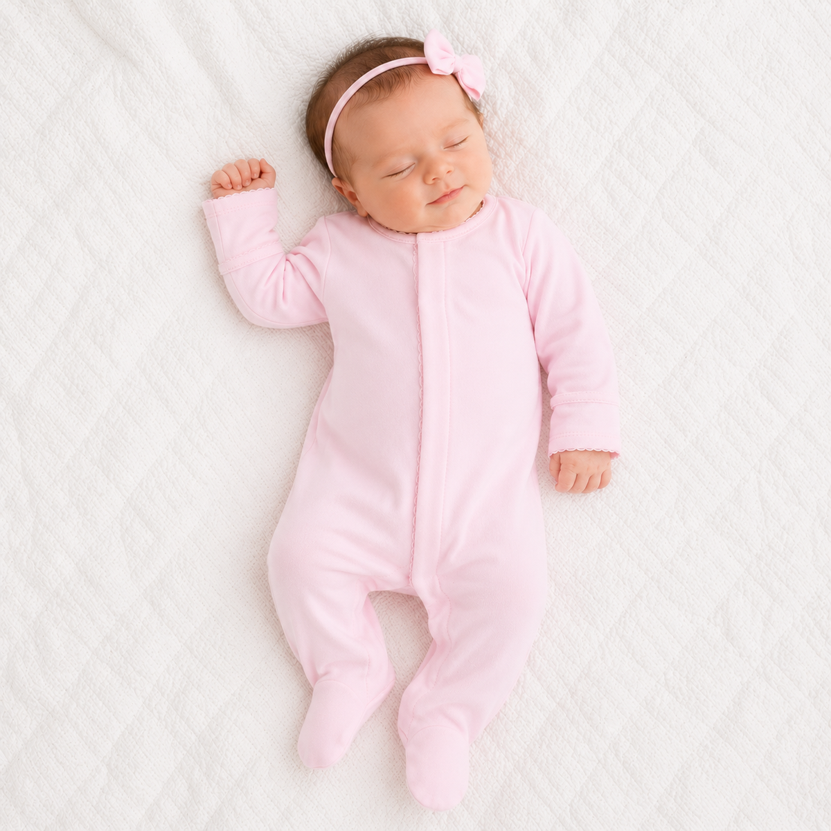 Essentials Solid Pink Footie Magnolia Baby