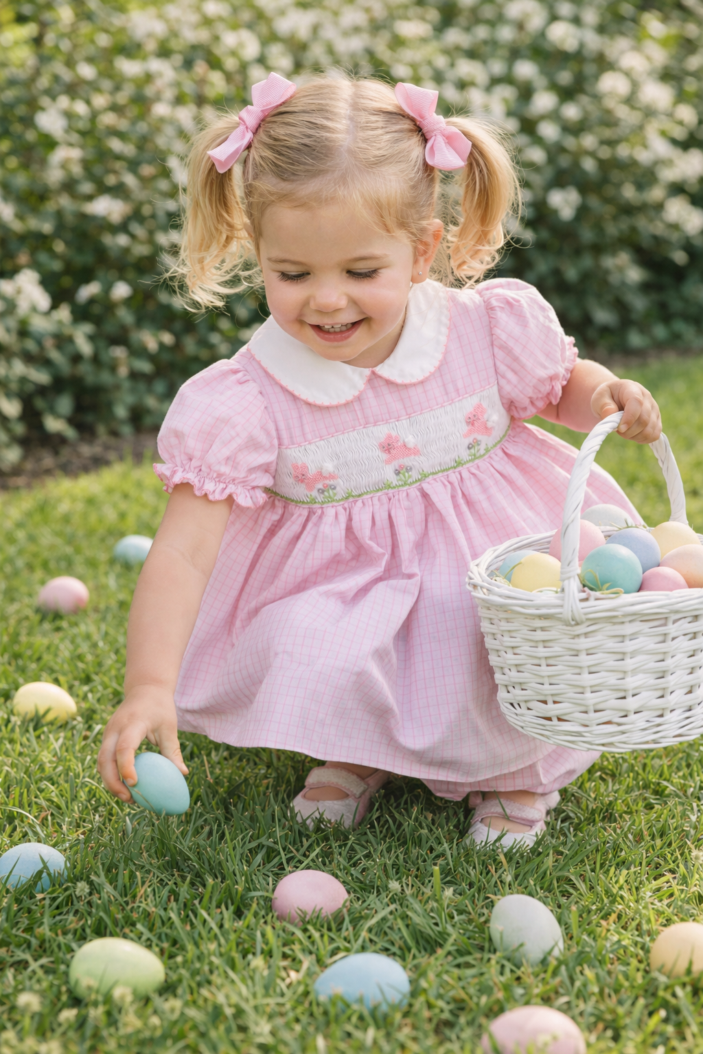 Lilah Smocked Bunny Dress Petit Ami & Zubels