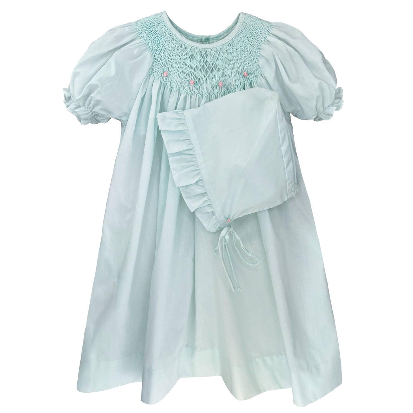 Smocked Daygown with Raglan Embroidery Petit Ami & Zubels