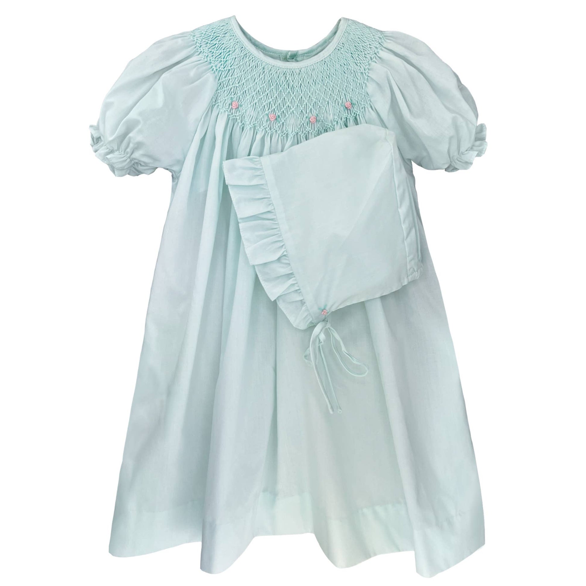 Smocked Daygown with Raglan Embroidery Petit Ami & Zubels