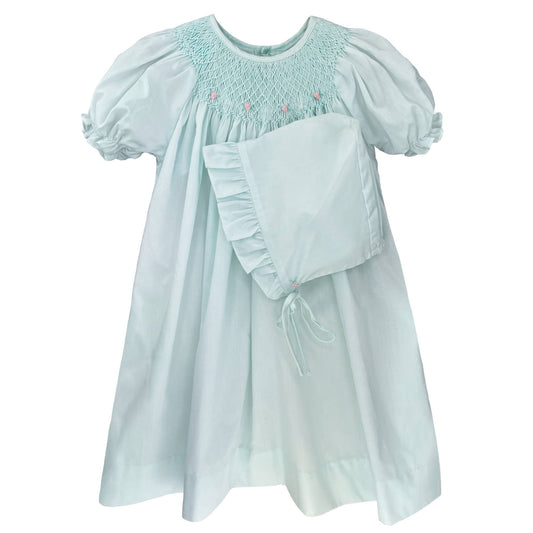 Smocked Daygown with Raglan Embroidery Petit Ami & Zubels