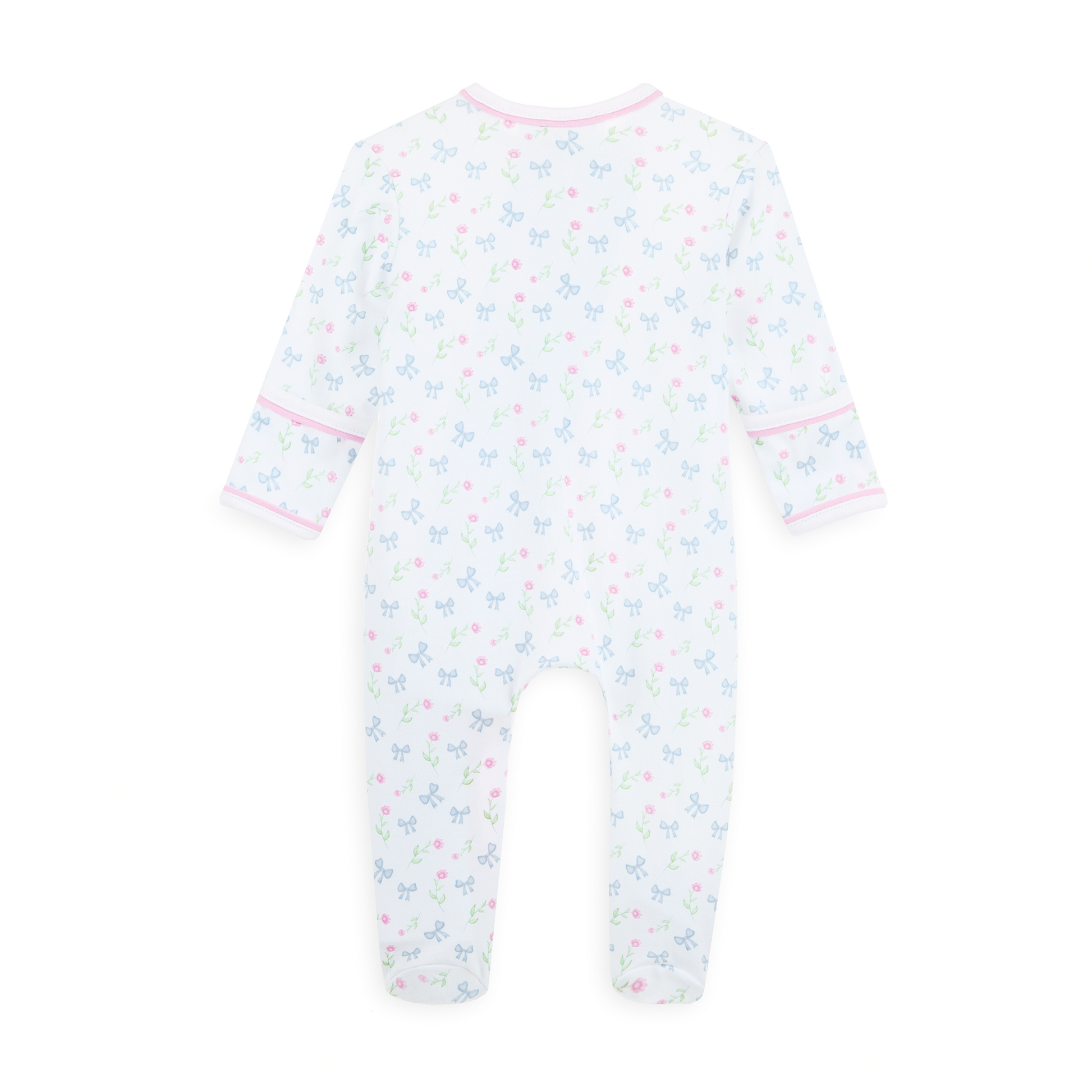 Evelyn's Classics Print Zip Footie Magnolia Baby