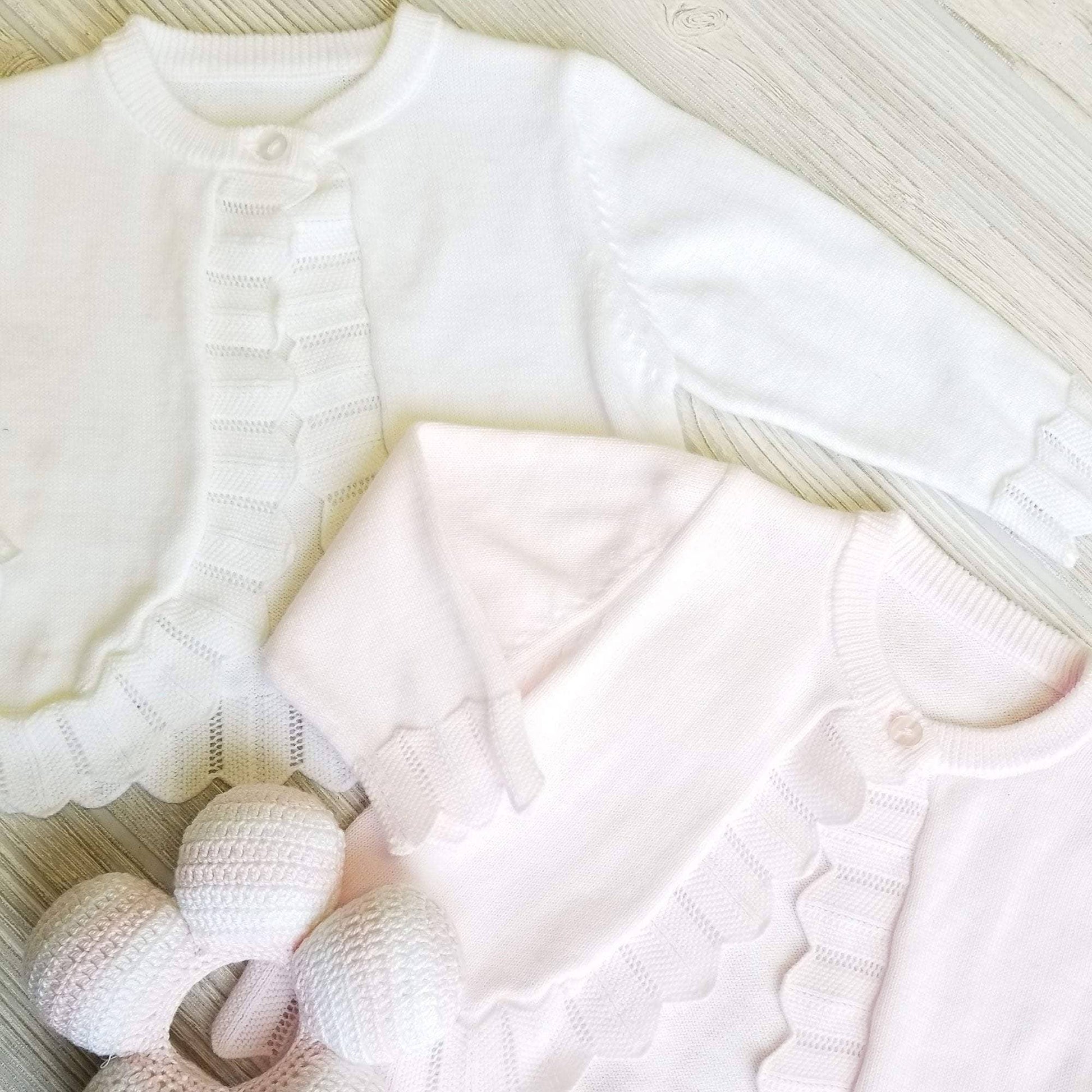 Pointelle Edge Bolero Sweater Petit Ami & Zubels