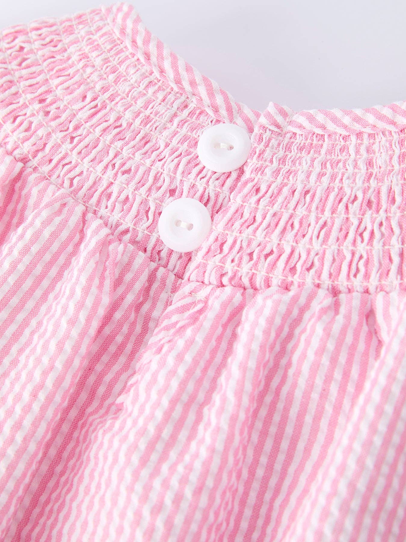 Strawberry Smocked Girl Romper Bow Ruffle Rylee Faith Designs