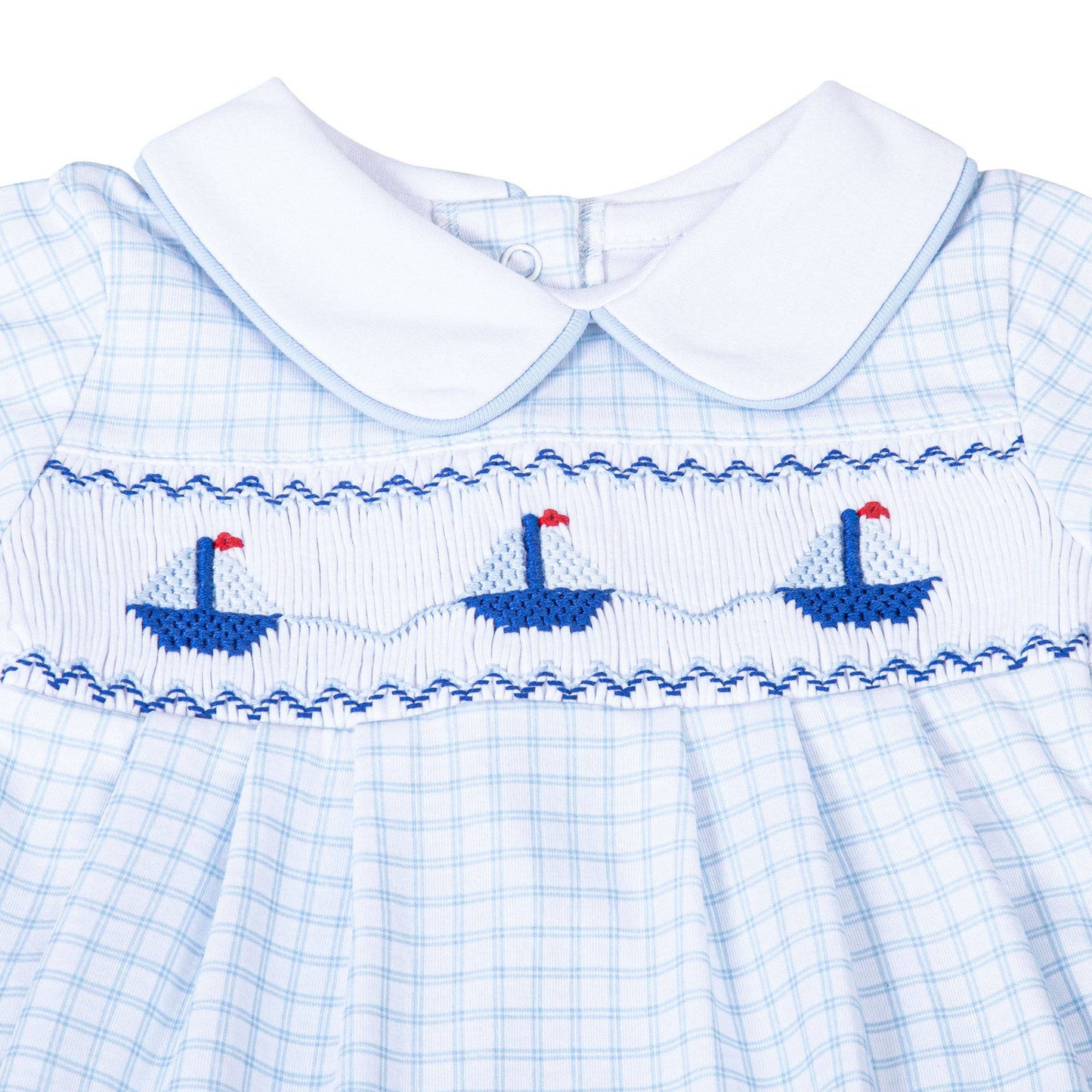 Ahoy Baby Classics Smocked Bubble - Light Blue Magnolia Baby