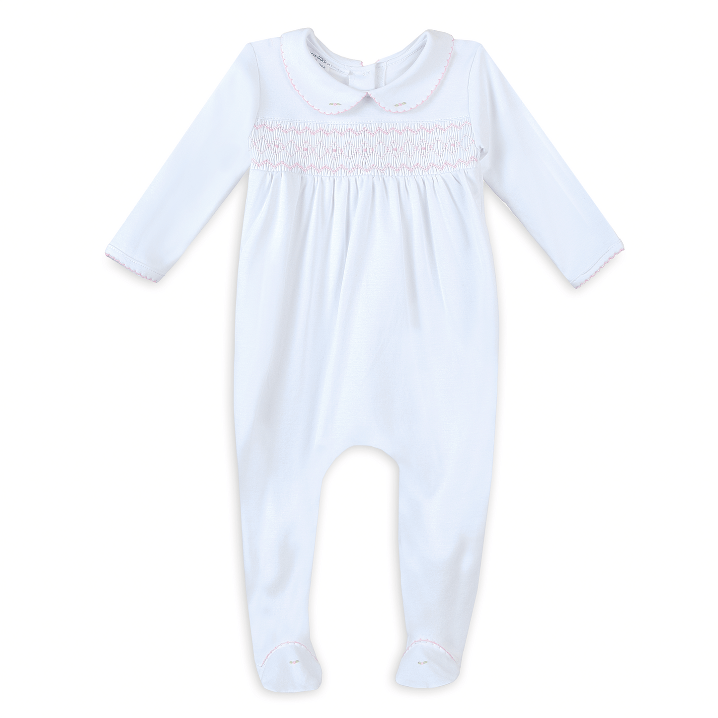 Lizzie's Classics Smocked Footie - Pink Magnolia Baby