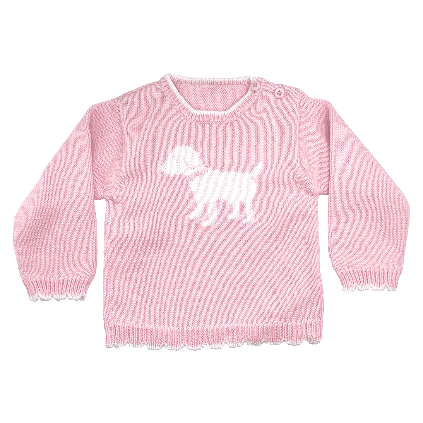 Dog Knit Sweater in Pink Petit Ami & Zubels