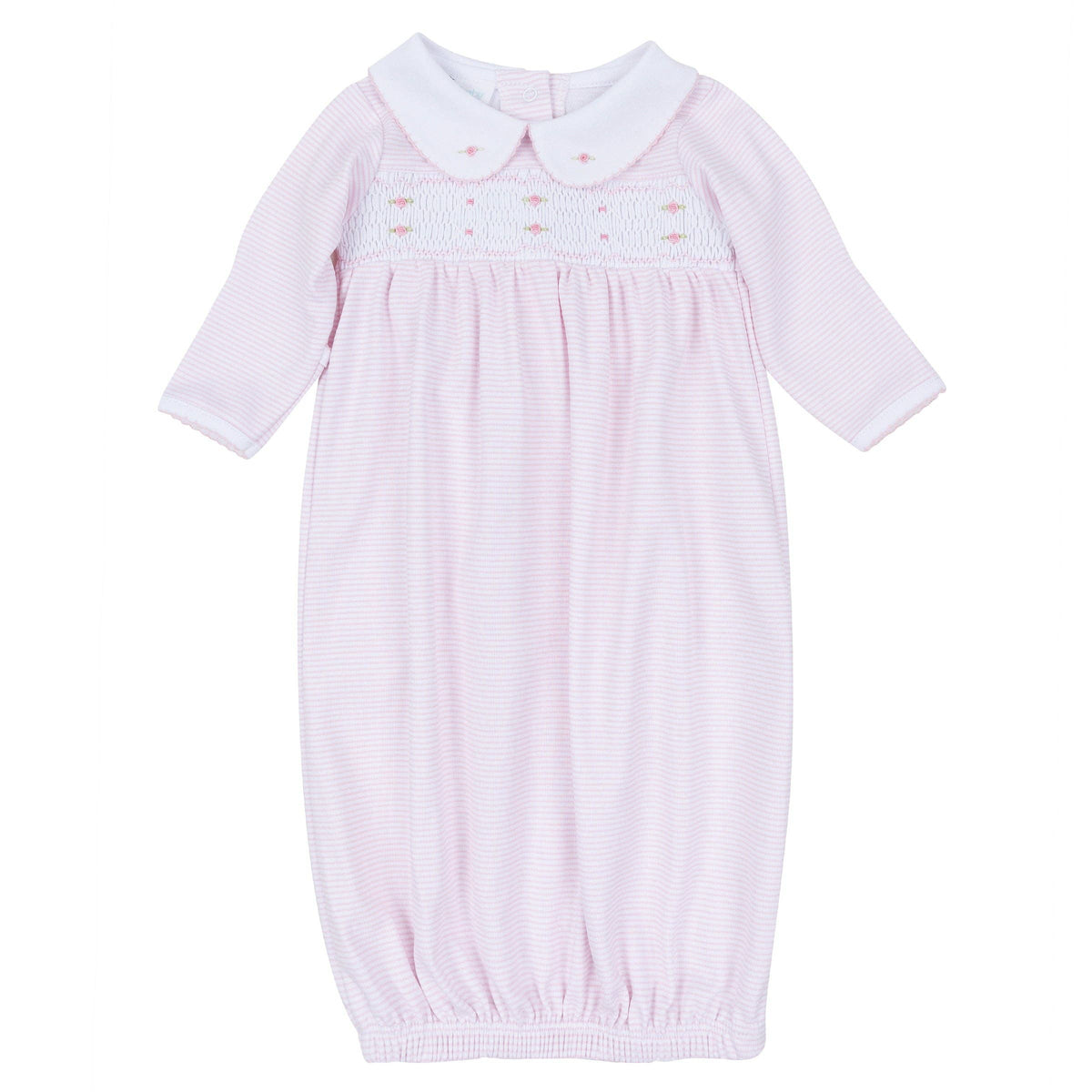 Anna Smocked Gown - Pink Magnolia Baby