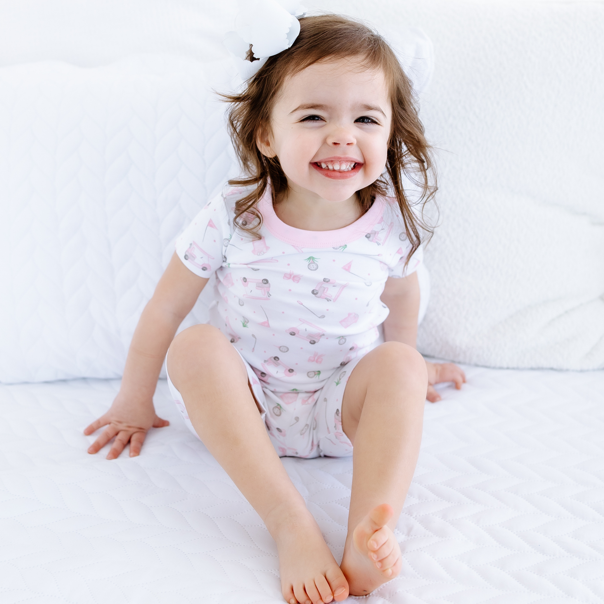 Little Golfer Short Pajamas - Pink Magnolia Baby
