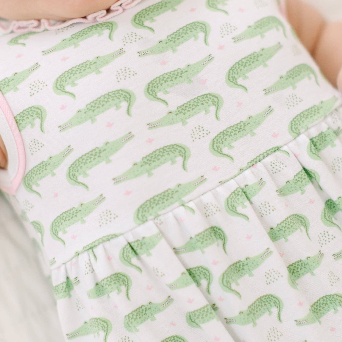 Bayou Baby Print Bubble - Pink Magnolia Baby